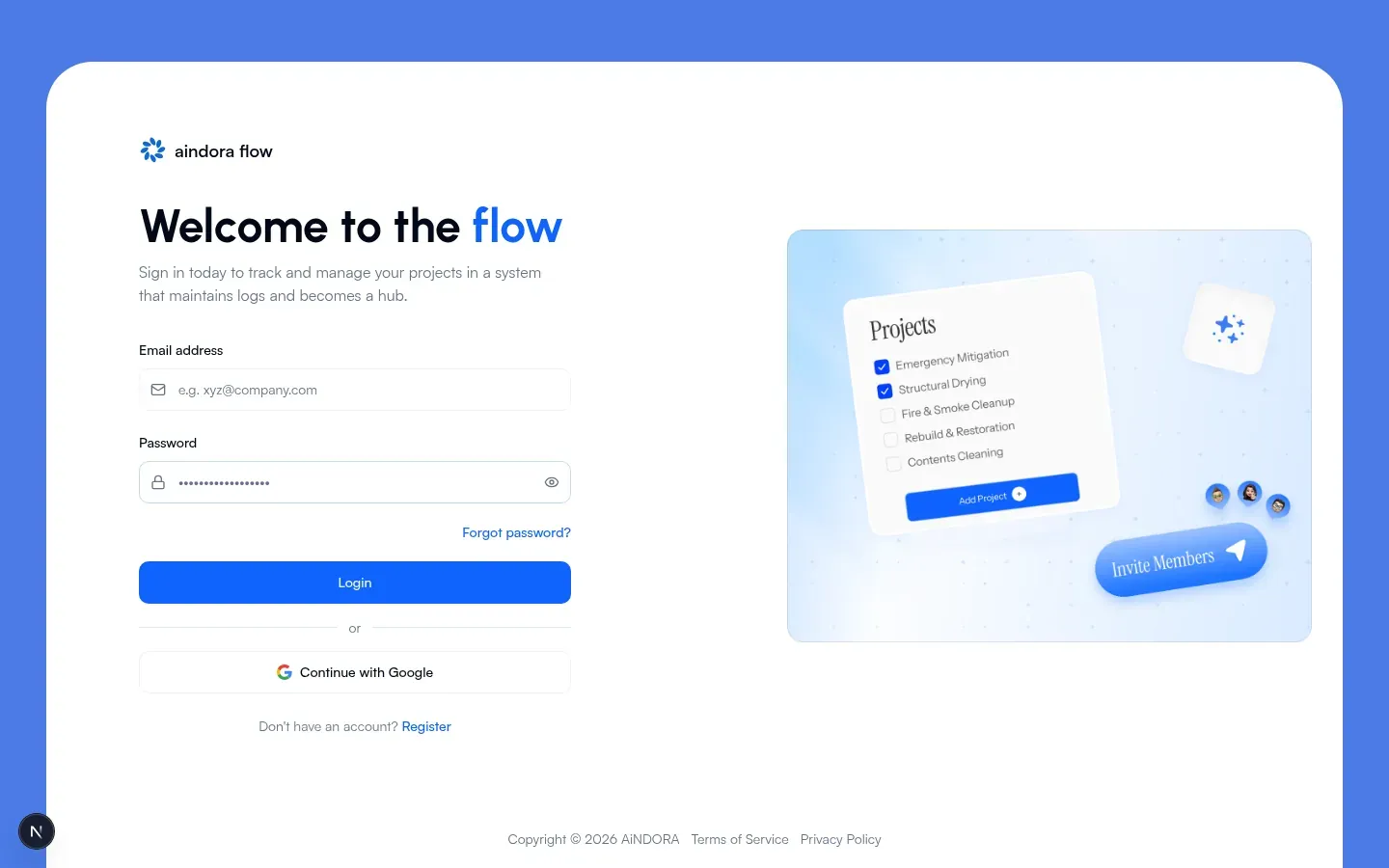 Welcome to the flow sign-in form